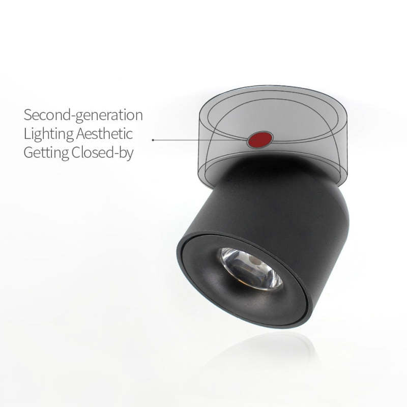 Kilo Spotlight Modern LED Flush Mount Ceiling Light, Black/White - Lamp Copper