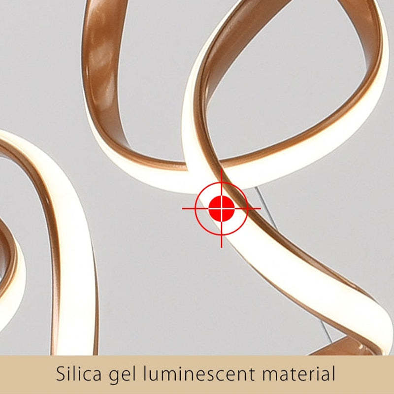 Clyra Modern Irregular Flower Pendant Light, 3 Colors - Lamp Copper