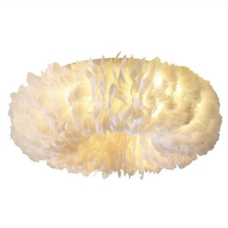 O'Moore Swan Feather Round Ceiling Light - Lamp Copper