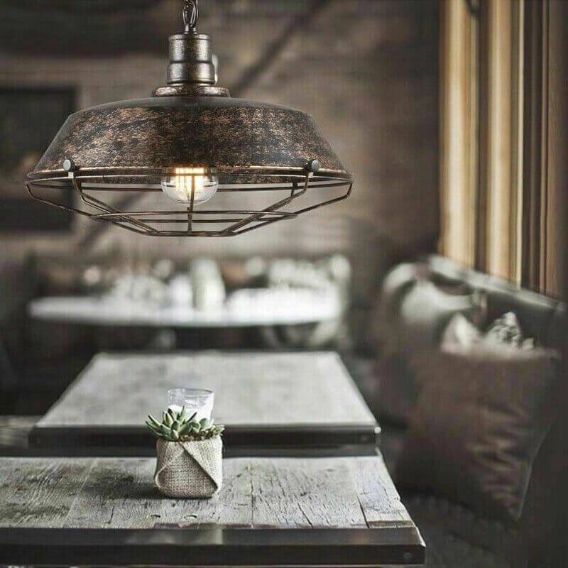 Epoch Rustic Black Industrial Pendant Light Shade, Outdoor/Indoor - Lamp Copper