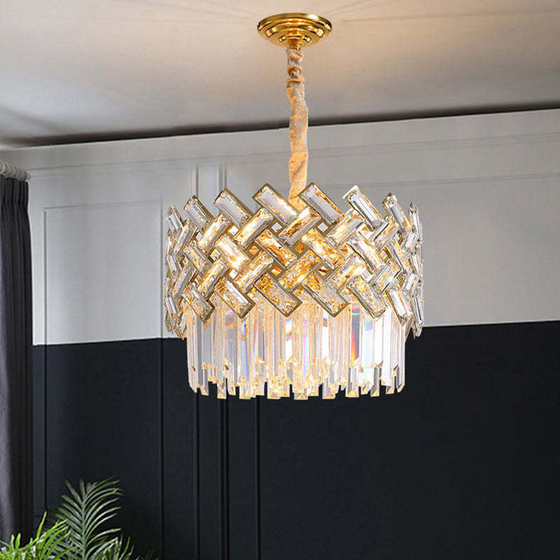 Kristy Luxury Gold Chandelier, Crystal & Metal - Lamp Copper
