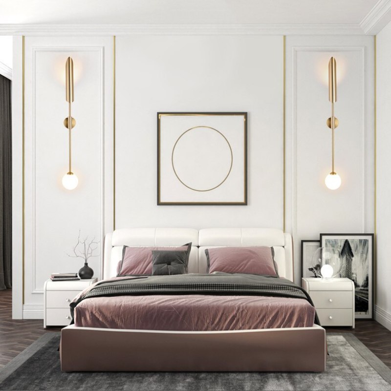 Phira Luxury Double-head Golden Scabbard Wall Lamp - Lamp Copper