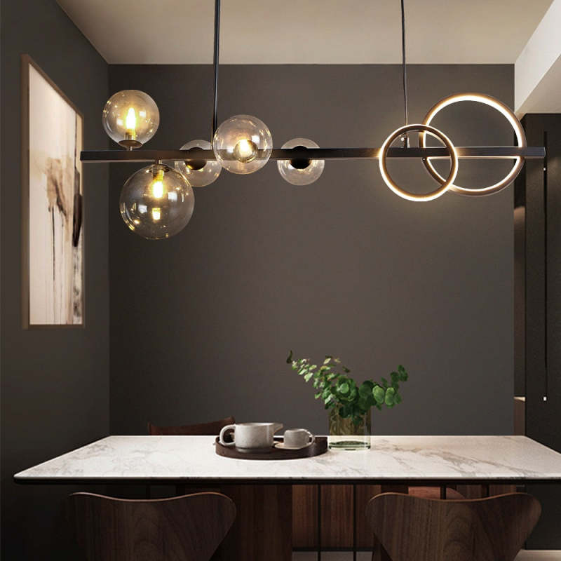 Arisha Pendant Light Bubble Circle Modern Black/Gold, Bedroom - Lamp Copper