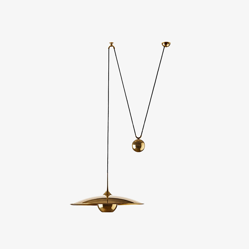 Pyra Minimalist Metal Pendant Light, Gold - Lamp Copper
