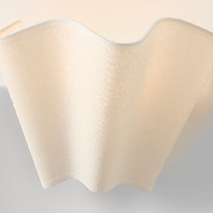 Curve Scalloped Linen Wall Lamp