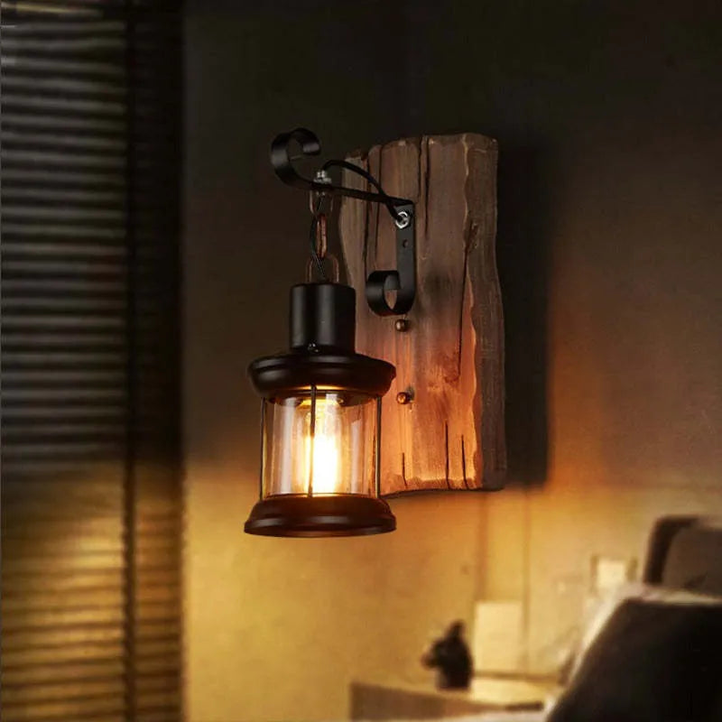 Austin Vintage Lantern Metal Classic Industrial Wall Lamp - Lamp Copper