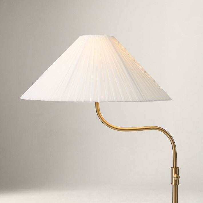 Lithe Linen Shade Floor Lamp Contemporary Living Rooms