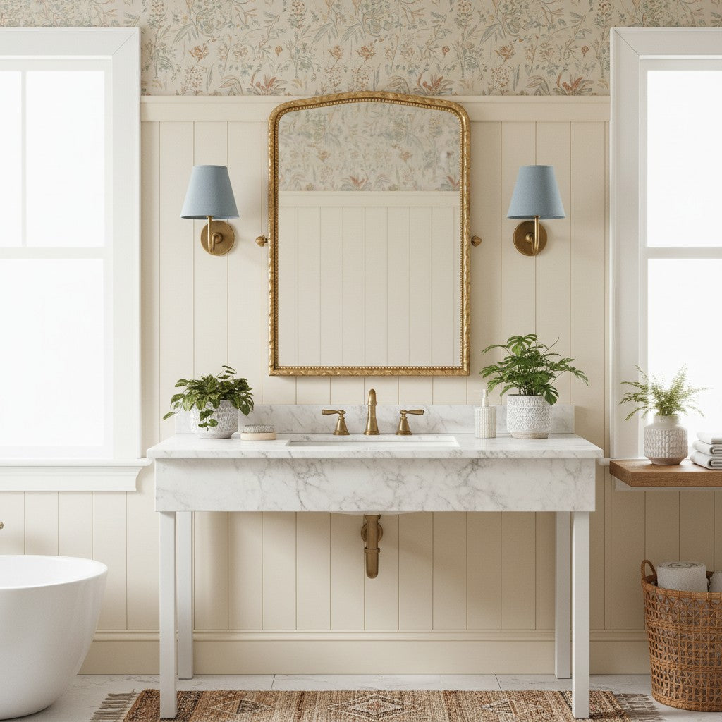 Grace Brass Linen Wall Lamp