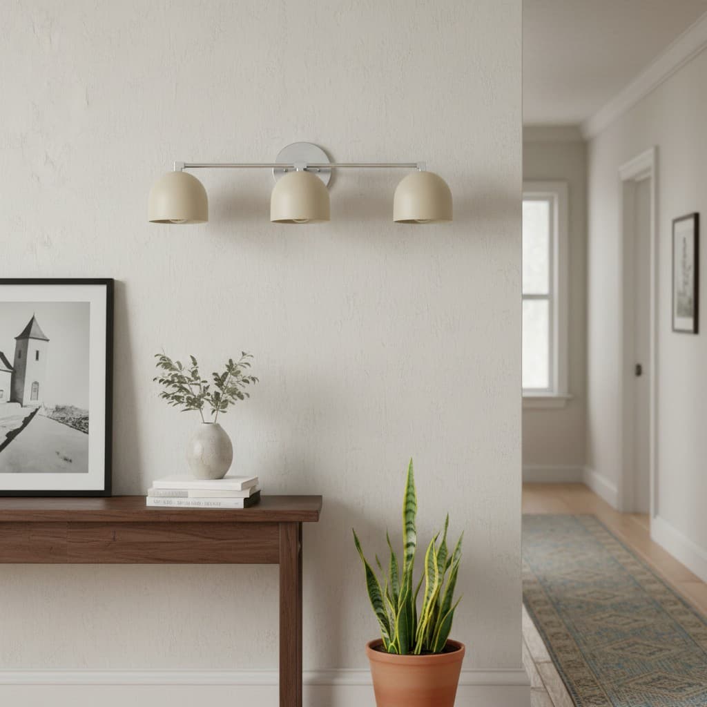 Chroma Dome Brass Wall Sconce Modern Bathroom