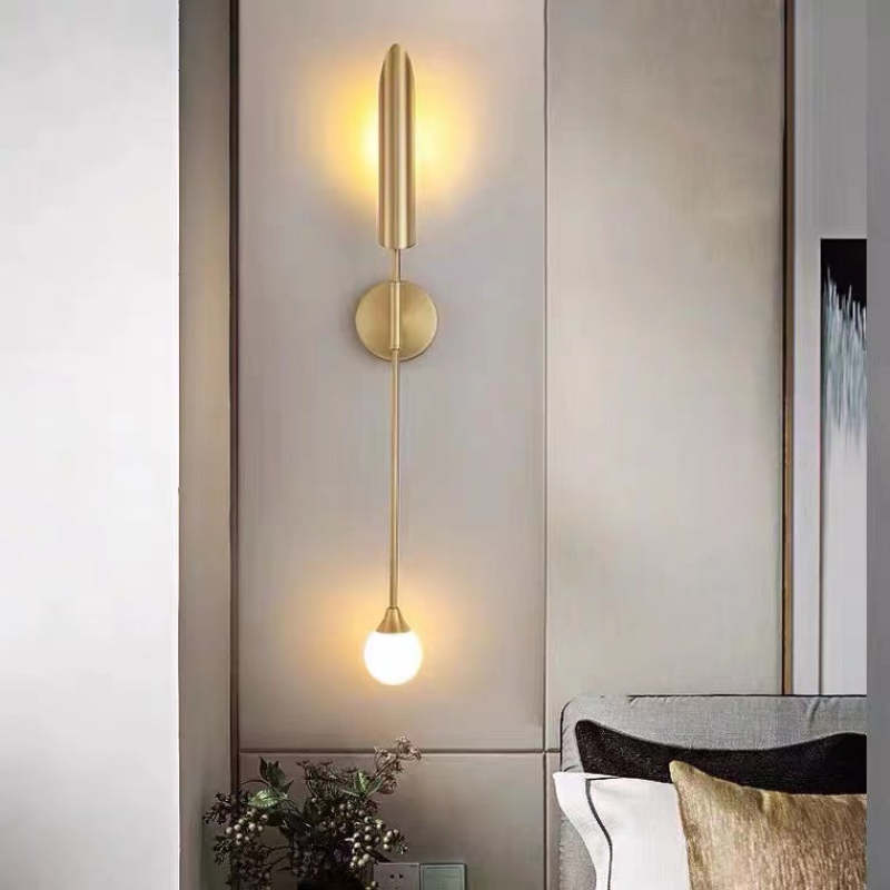 Phira Luxury Double-head Golden Scabbard Wall Lamp - Lamp Copper