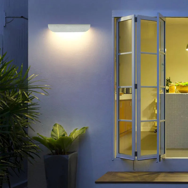 Ray Modern Outdoor Wall Lighting, Waterproof, Curved - Lamp Copper