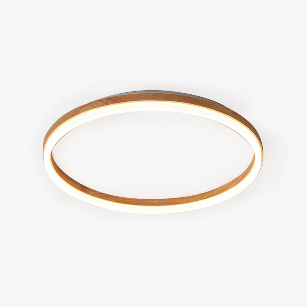 Tomo Flush Mount Ceiling Light Wood - Lamp Copper