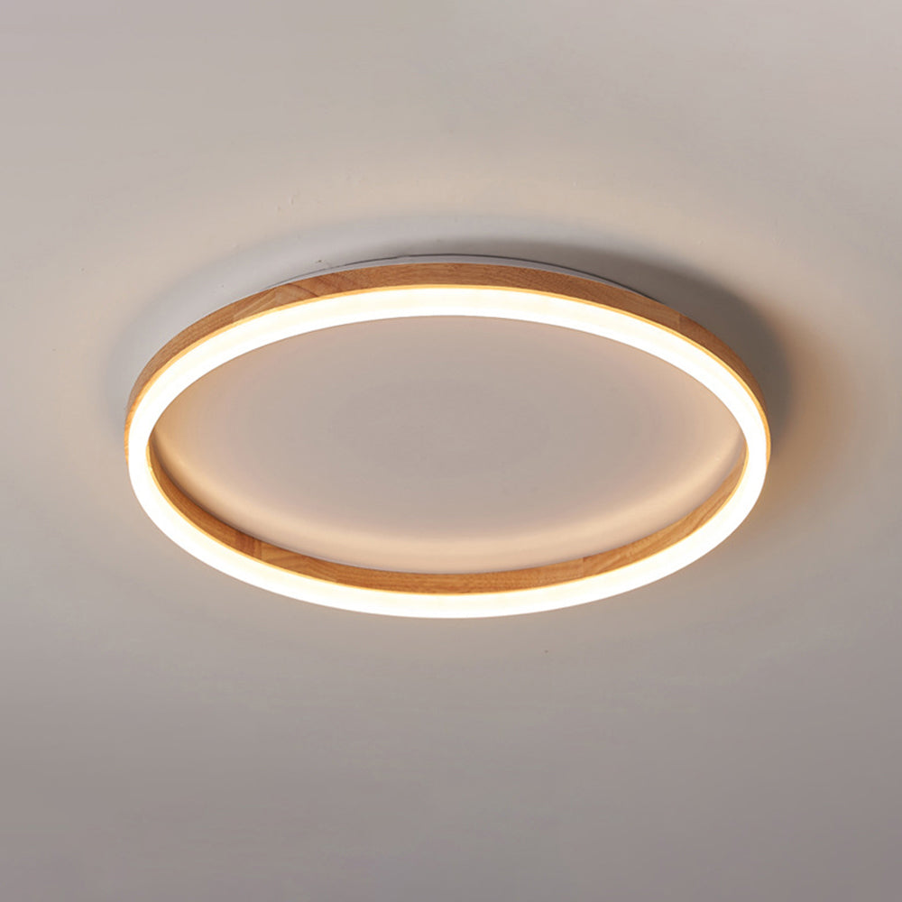 Tomo Flush Mount Ceiling Light Wood - Lamp Copper