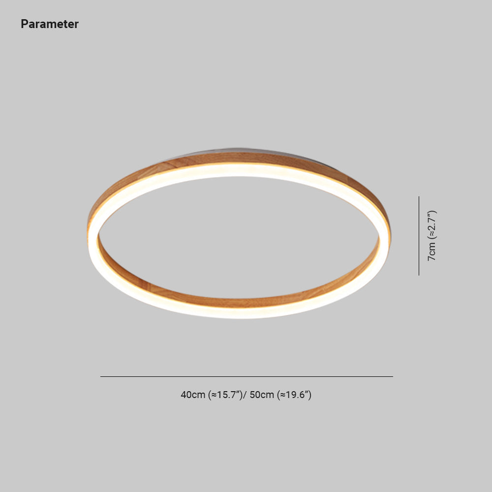 Tomo Flush Mount Ceiling Light Wood - Lamp Copper