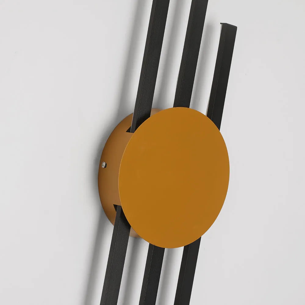 Saela Modern Linear 2 Colour Metal Wall Lamp - Lamp Copper