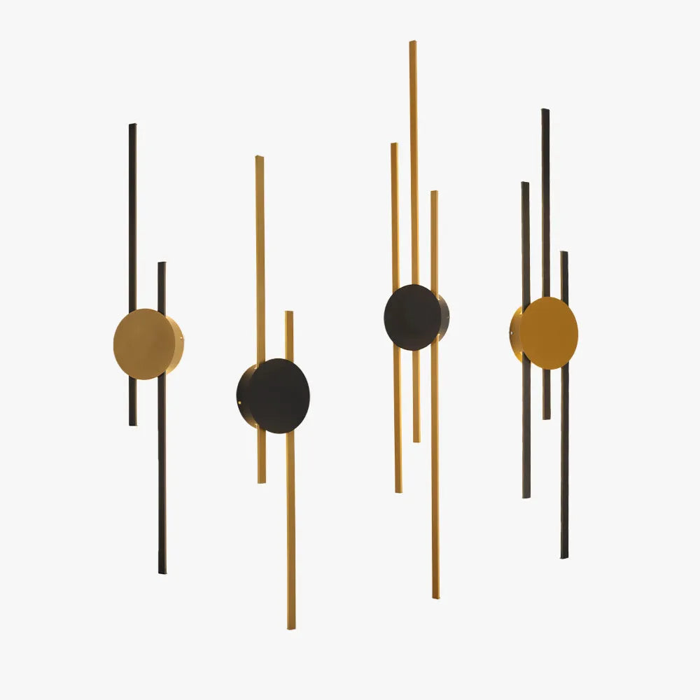 Saela Modern Linear 2 Colour Metal Wall Lamp - Lamp Copper
