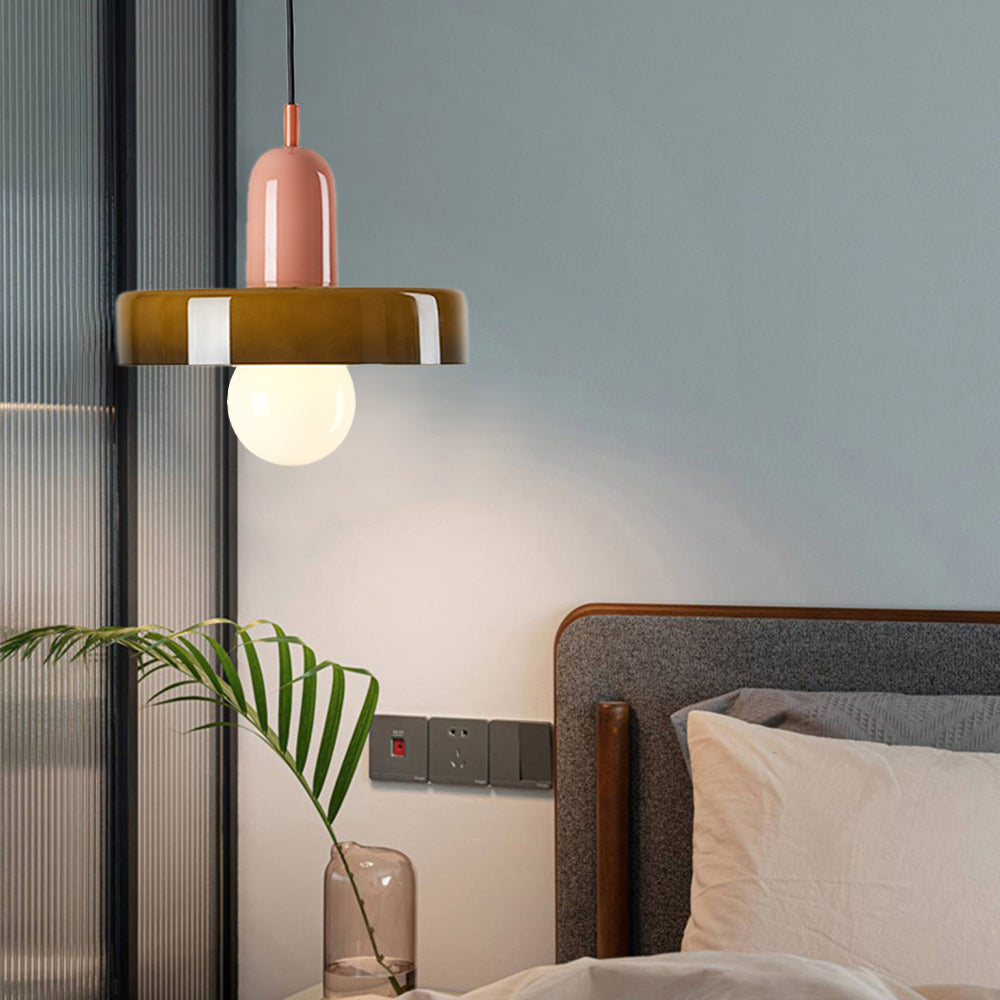 Jess Vintage Glass Pendant Light - Lamp Copper