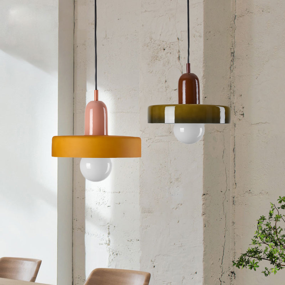 Jess Vintage Glass Pendant Light - Lamp Copper