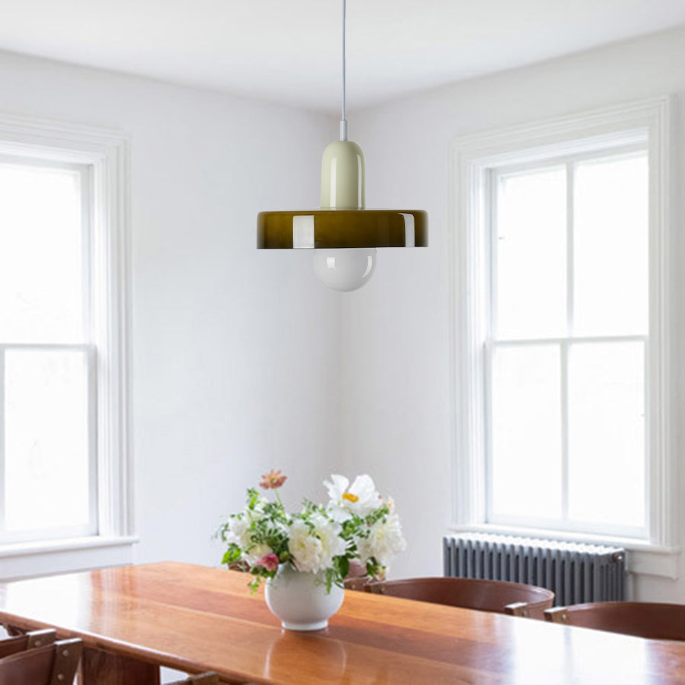 Jess Vintage Glass Pendant Light - Lamp Copper