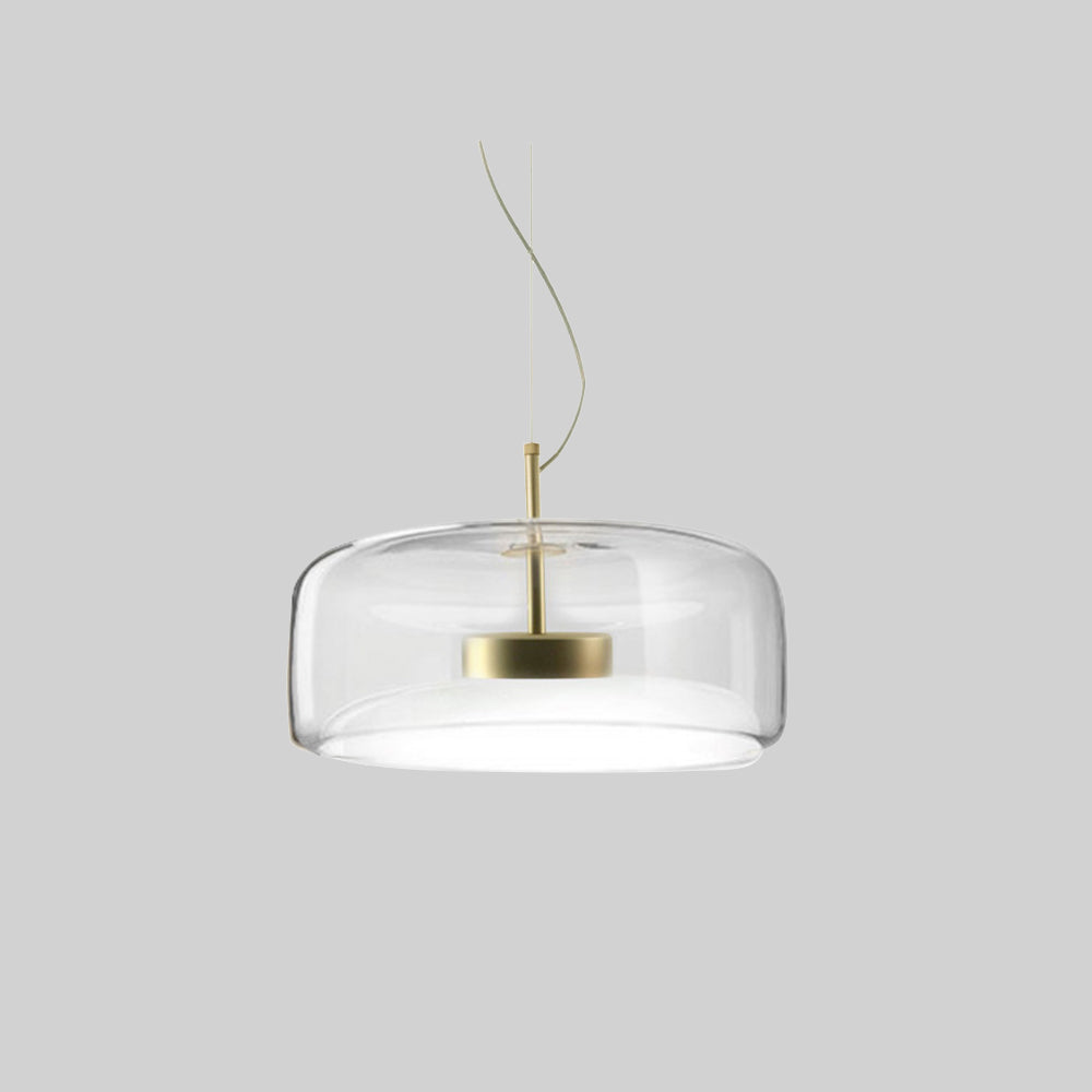 June Morden Glass Pendant Light Clear/Smoky/Amber - Lamp Copper