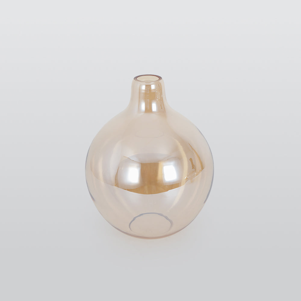 June Amber Glass Pendant Light - Lamp Copper