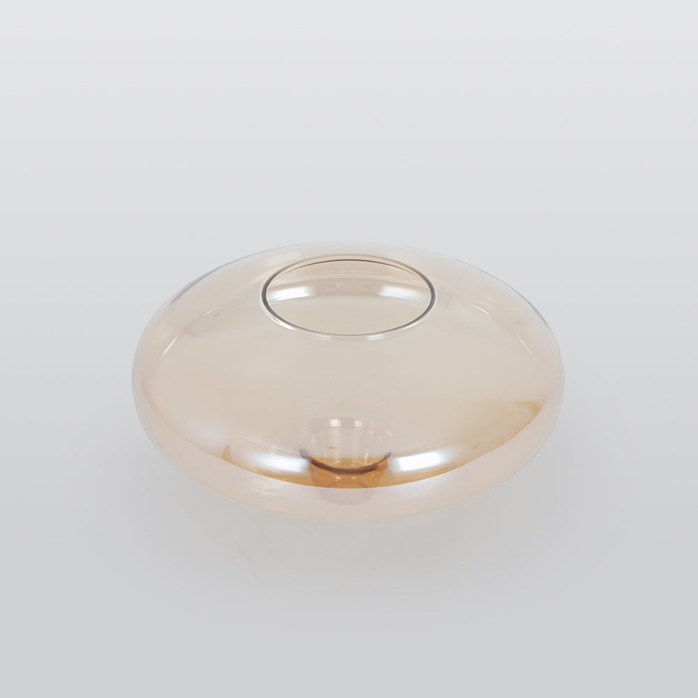 June Amber Glass Pendant Light - Lamp Copper