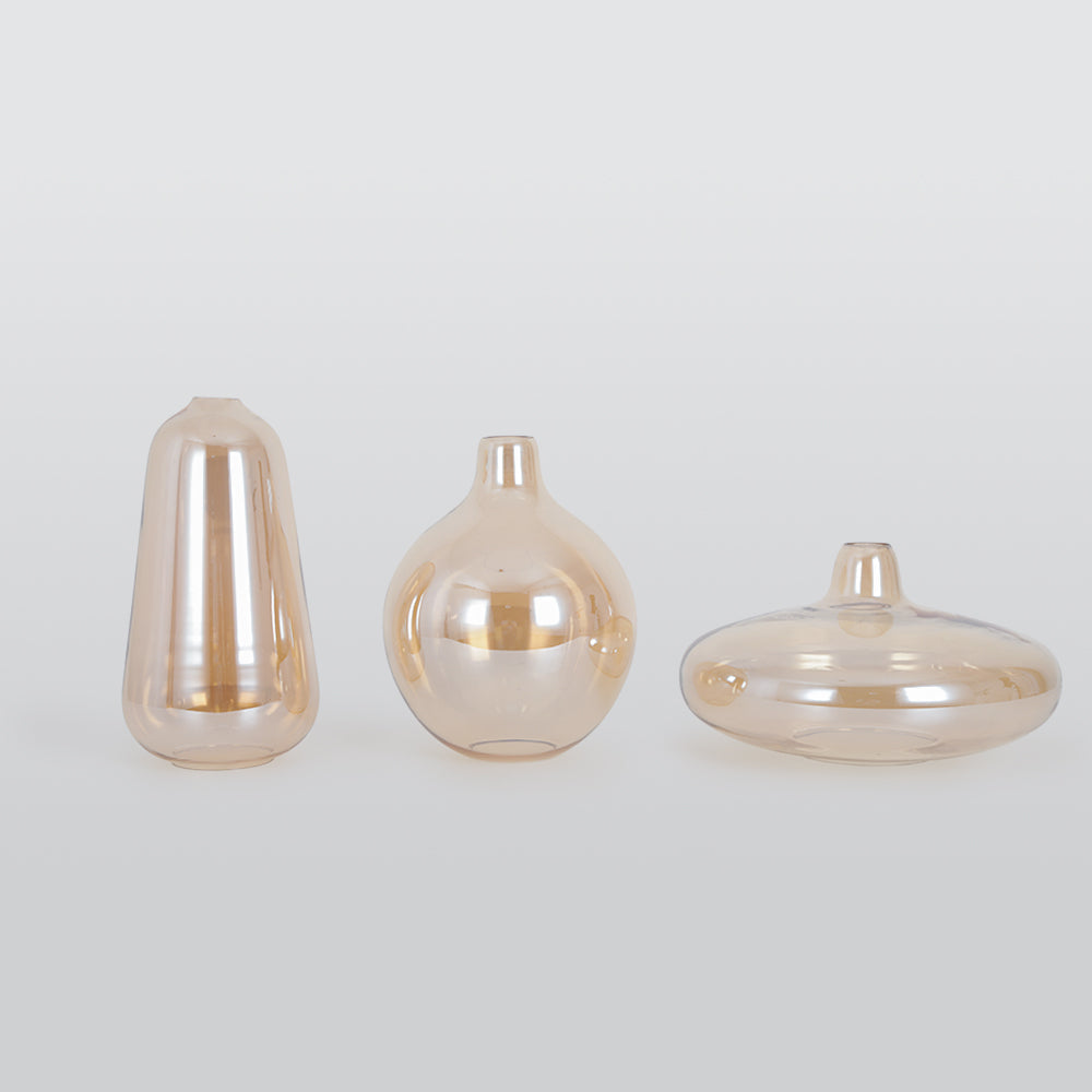 June Amber Glass Pendant Light - Lamp Copper