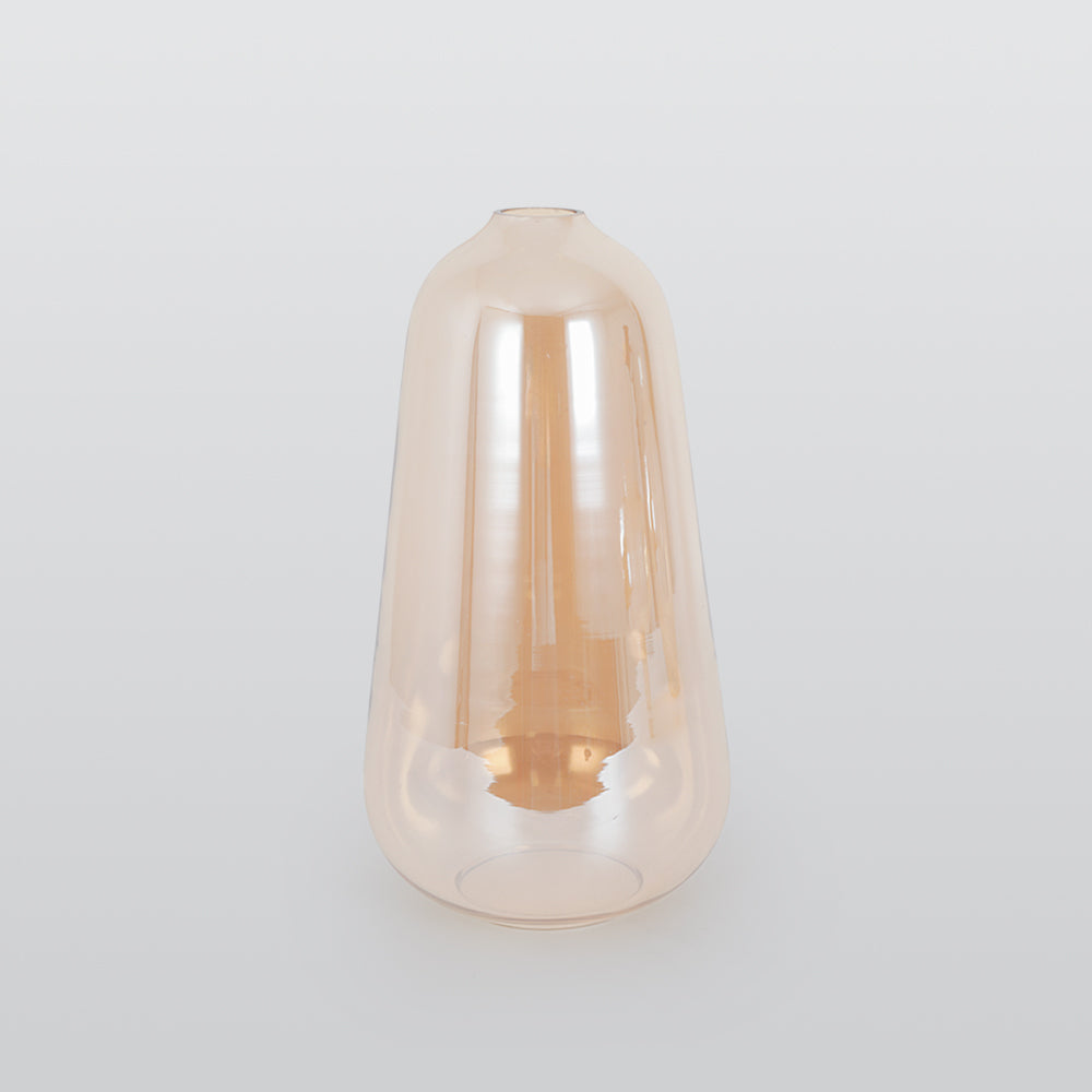 June Amber Glass Pendant Light - Lamp Copper