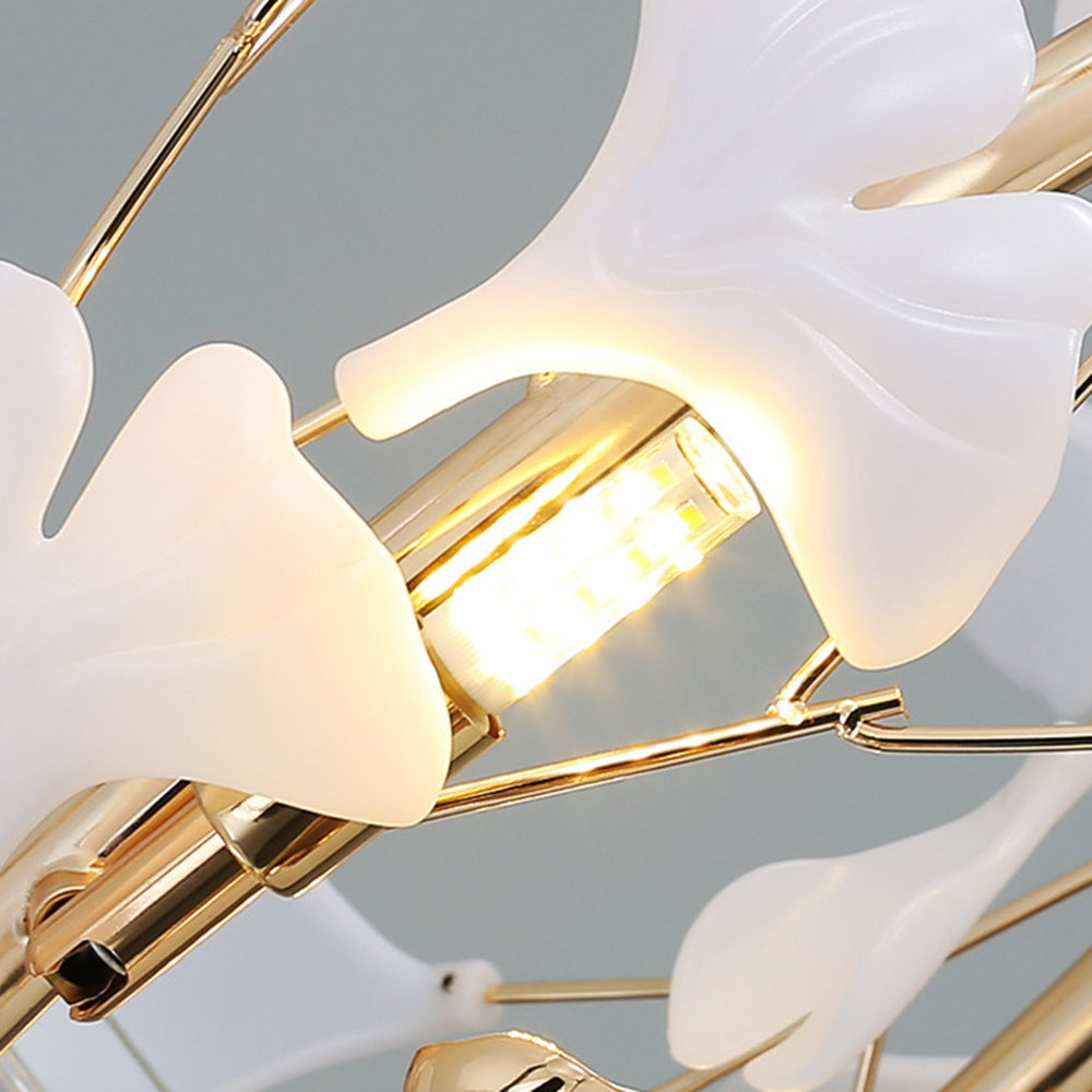 Olivia Modern Art Deco Metal & Ceramic Chandelier, Gold - Lamp Copper