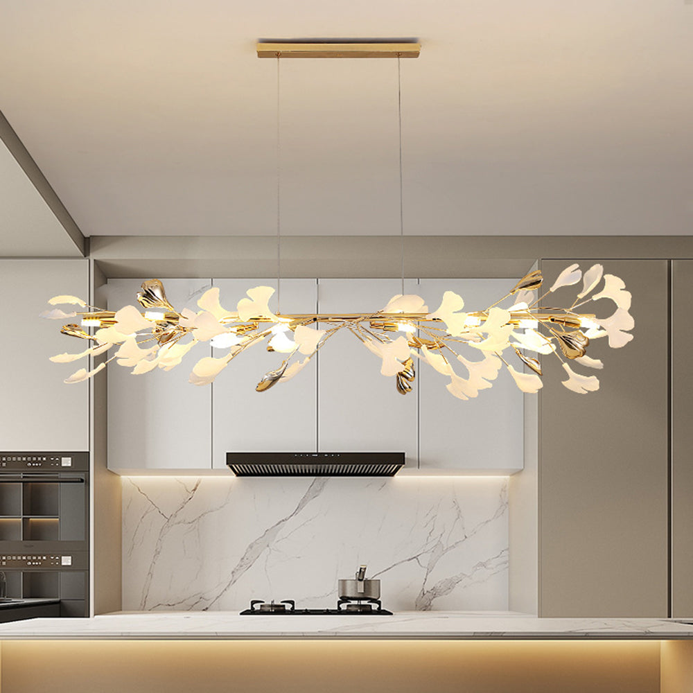 Olivia Modern Art Deco Metal & Ceramic Chandelier, Gold - Lamp Copper