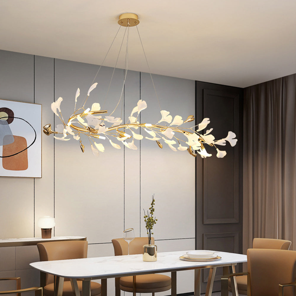 Olivia Modern Art Deco Metal & Ceramic Chandelier, Gold - Lamp Copper
