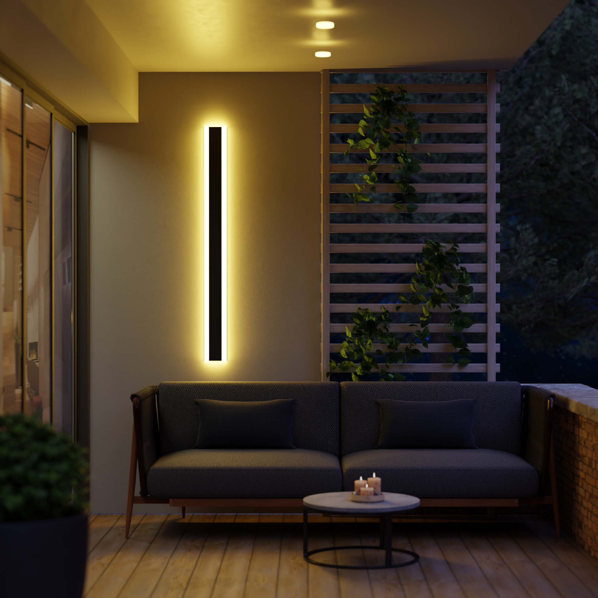 Nexa Outdoor Wall Lamp Symmetrical - Lamp Copper