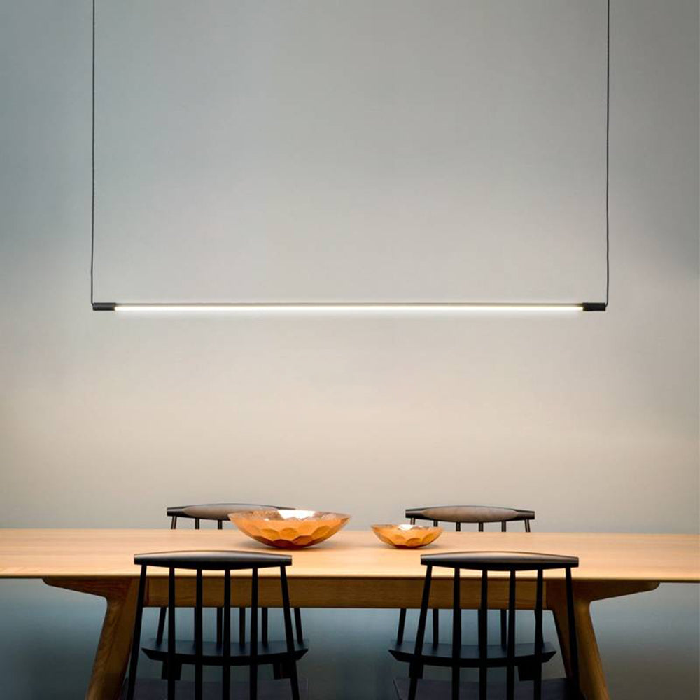 Zynar Minimalist Linear Pendant Light, Black - Lamp Copper