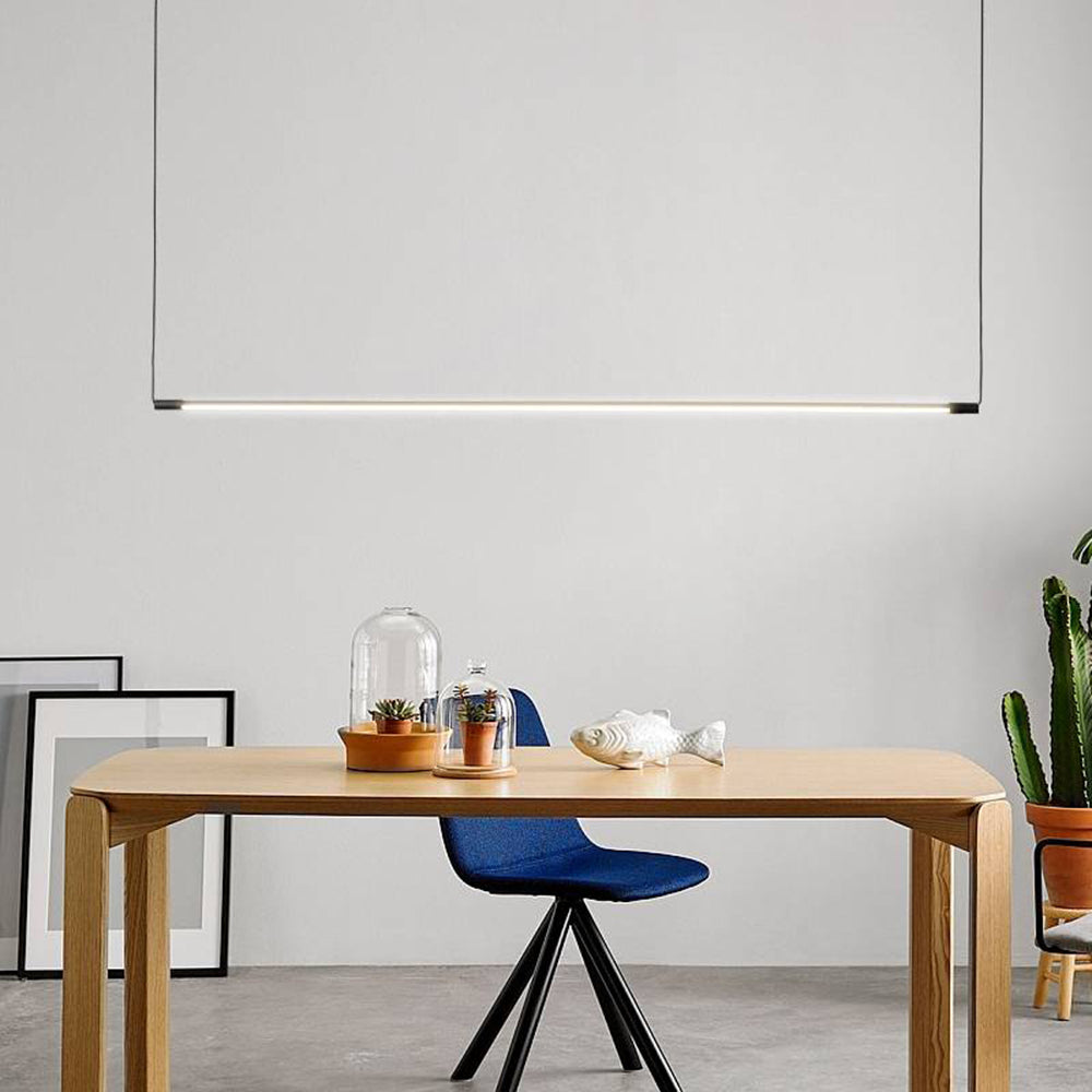 Zynar Minimalist Linear Pendant Light, Black - Lamp Copper