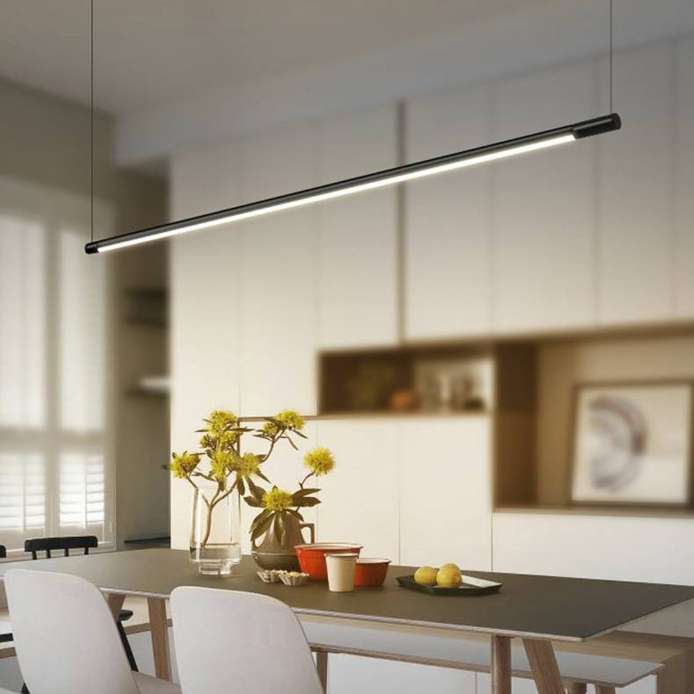 Zynar Minimalist Linear Pendant Light, Black - Lamp Copper