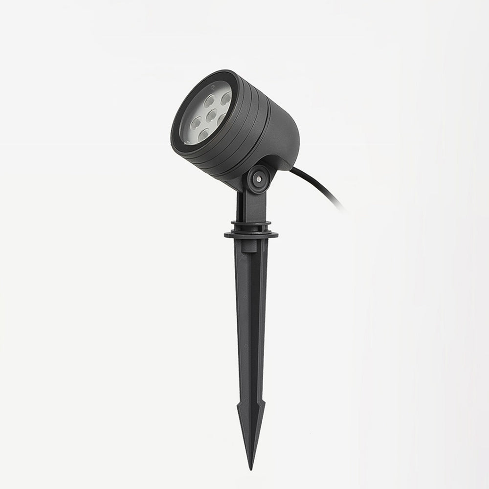 Ray Modern Round Glass/Metal Solar Outdoor Ground Lamp Spotlight - Lamp Copper