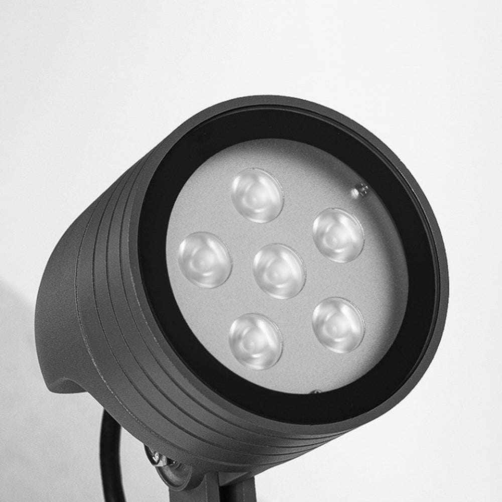 Ray Modern Round Glass/Metal Solar Outdoor Ground Lamp Spotlight - Lamp Copper