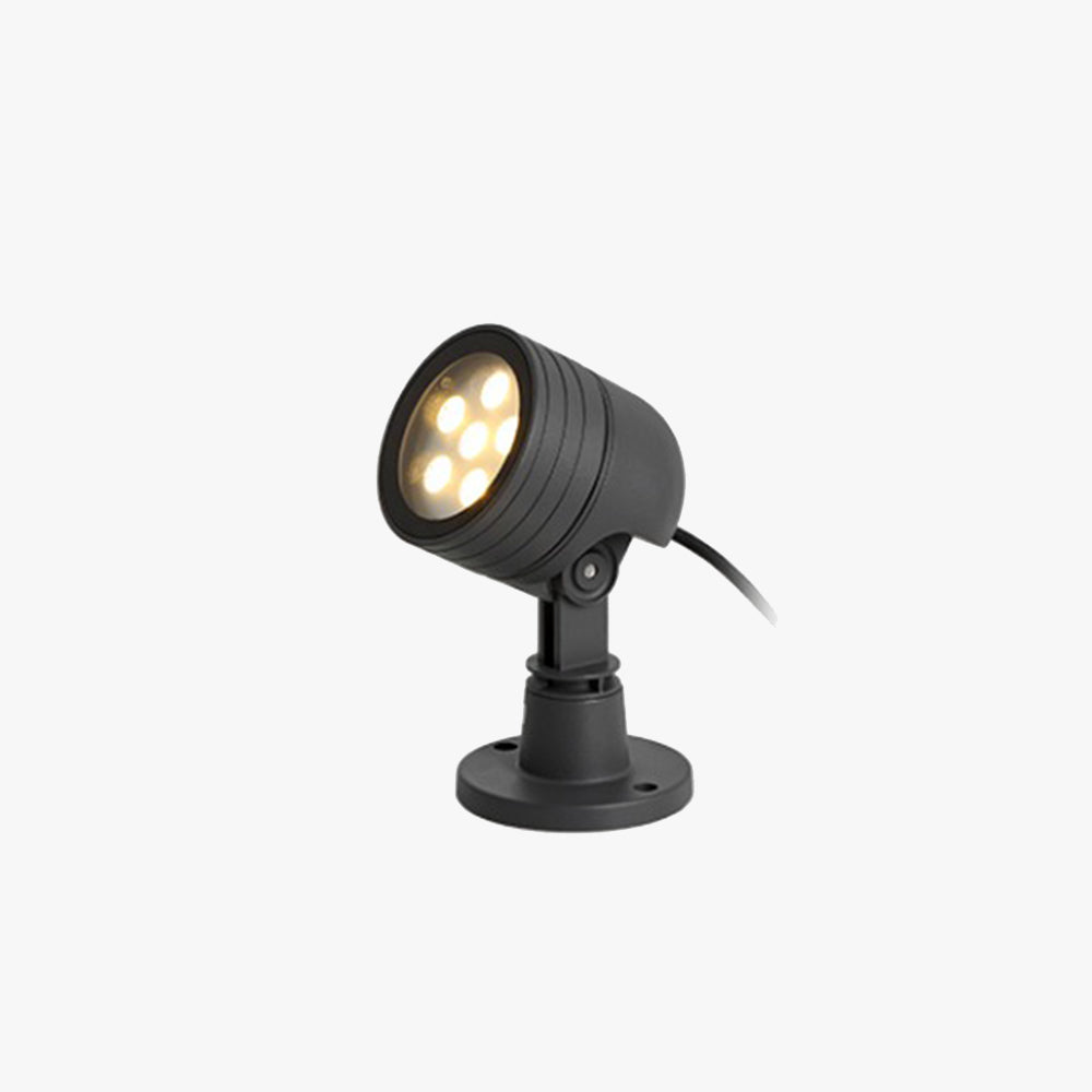 Ray Modern Round Glass/Metal Solar Outdoor Ground Lamp Spotlight - Lamp Copper
