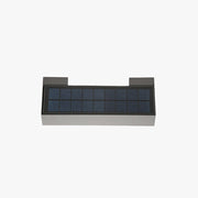 Ray Modern rectangular Solar Waterproof Outdoor Wall Lamp, Black - Lamp Copper