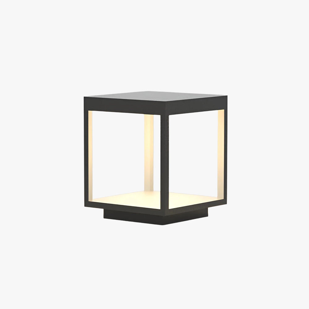 Ferra Contemporary Solar Rechargeable Outdoor Floor Lamp - Lamp Copper