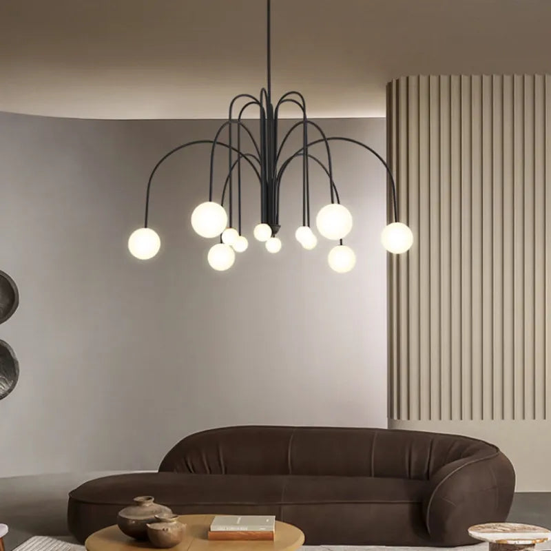 Monica Pendant Light Double Layer Glass Bubble - Lamp Copper