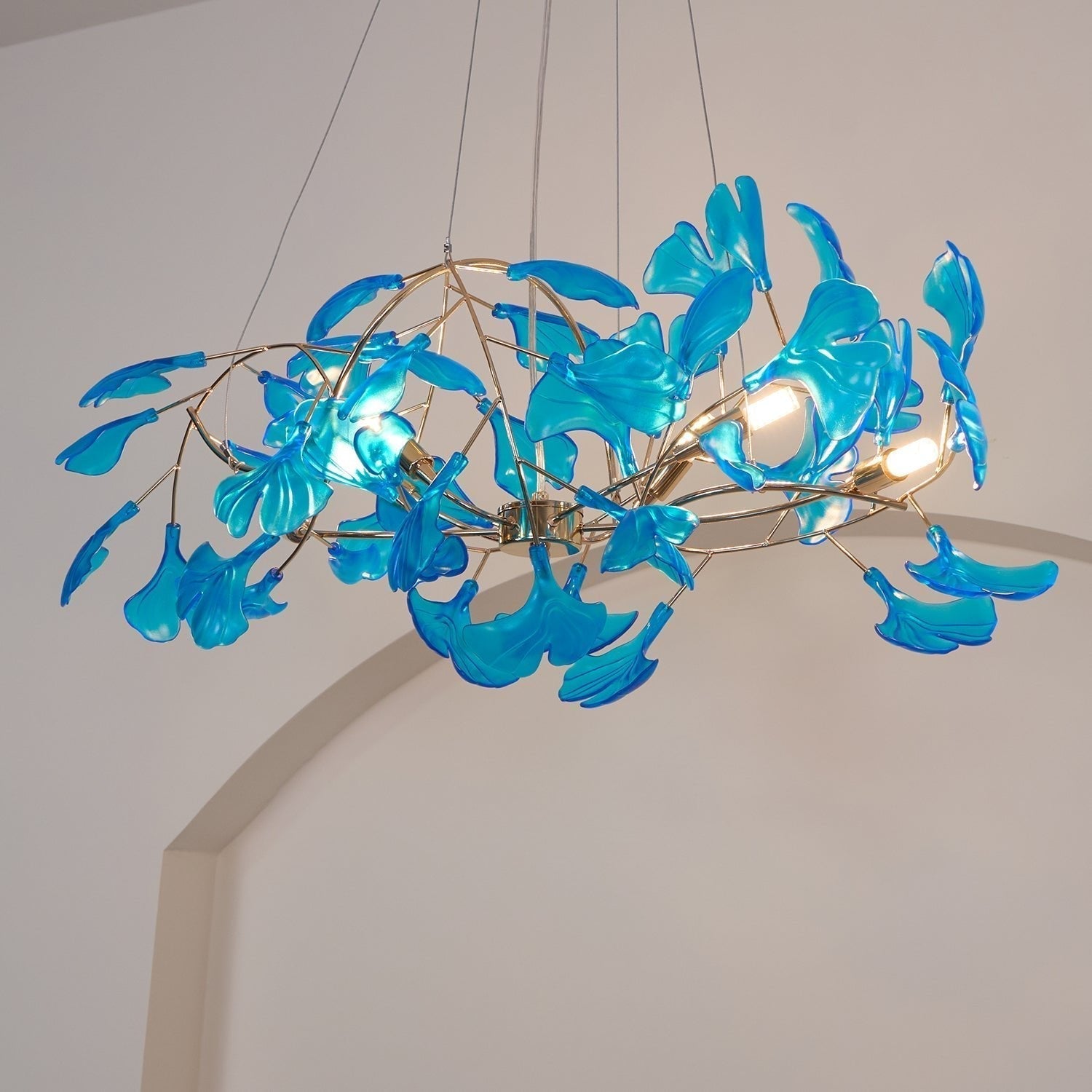 Ava Ginkgo Chandeliers - Lamp Copper