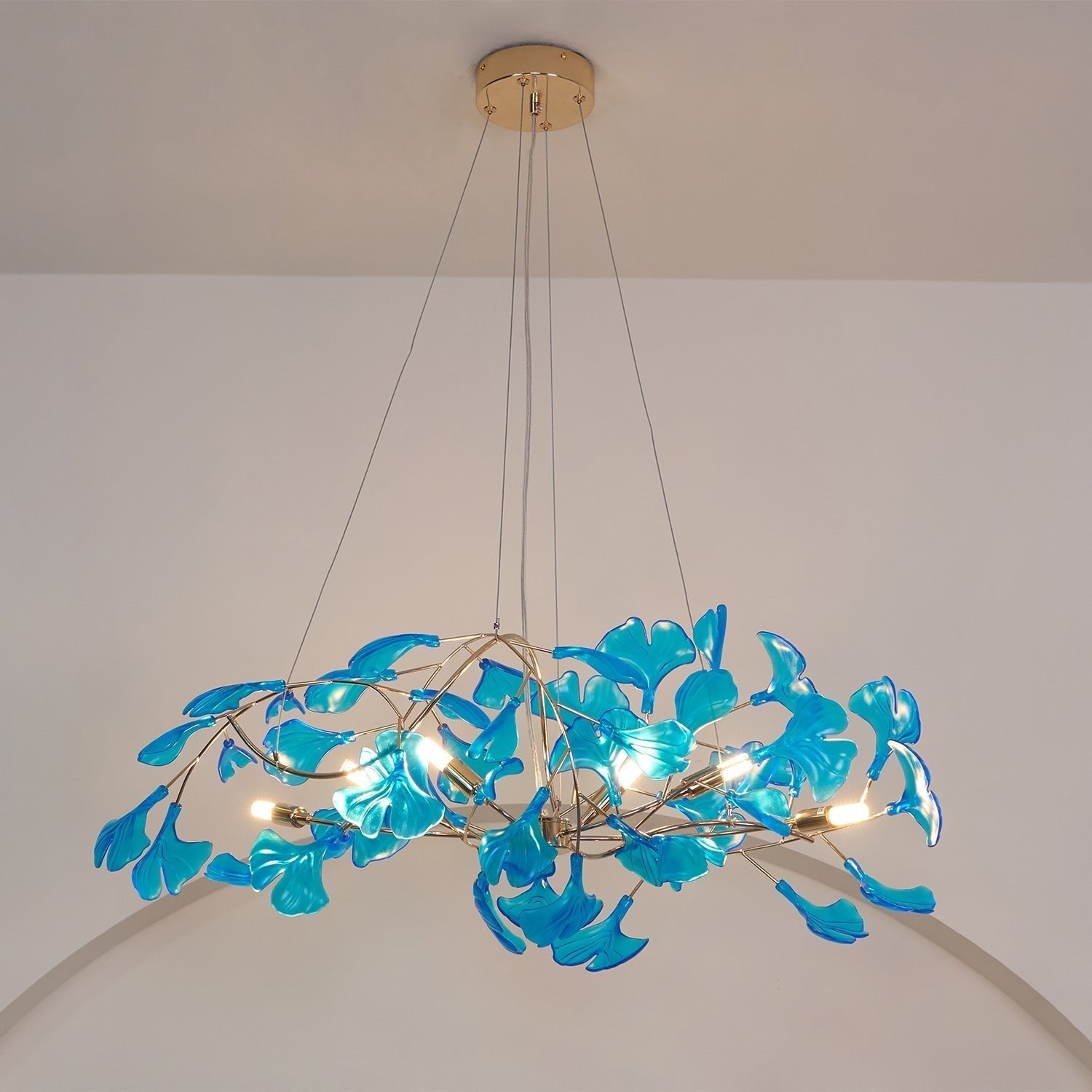 Ava Ginkgo Chandeliers - Lamp Copper
