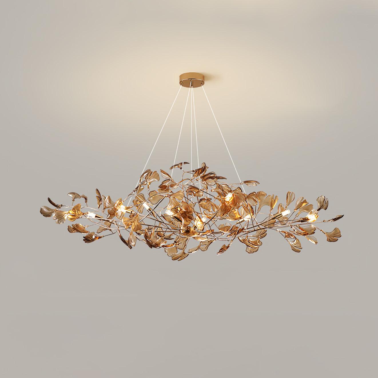 Ava Ginkgo Chandeliers - Lamp Copper