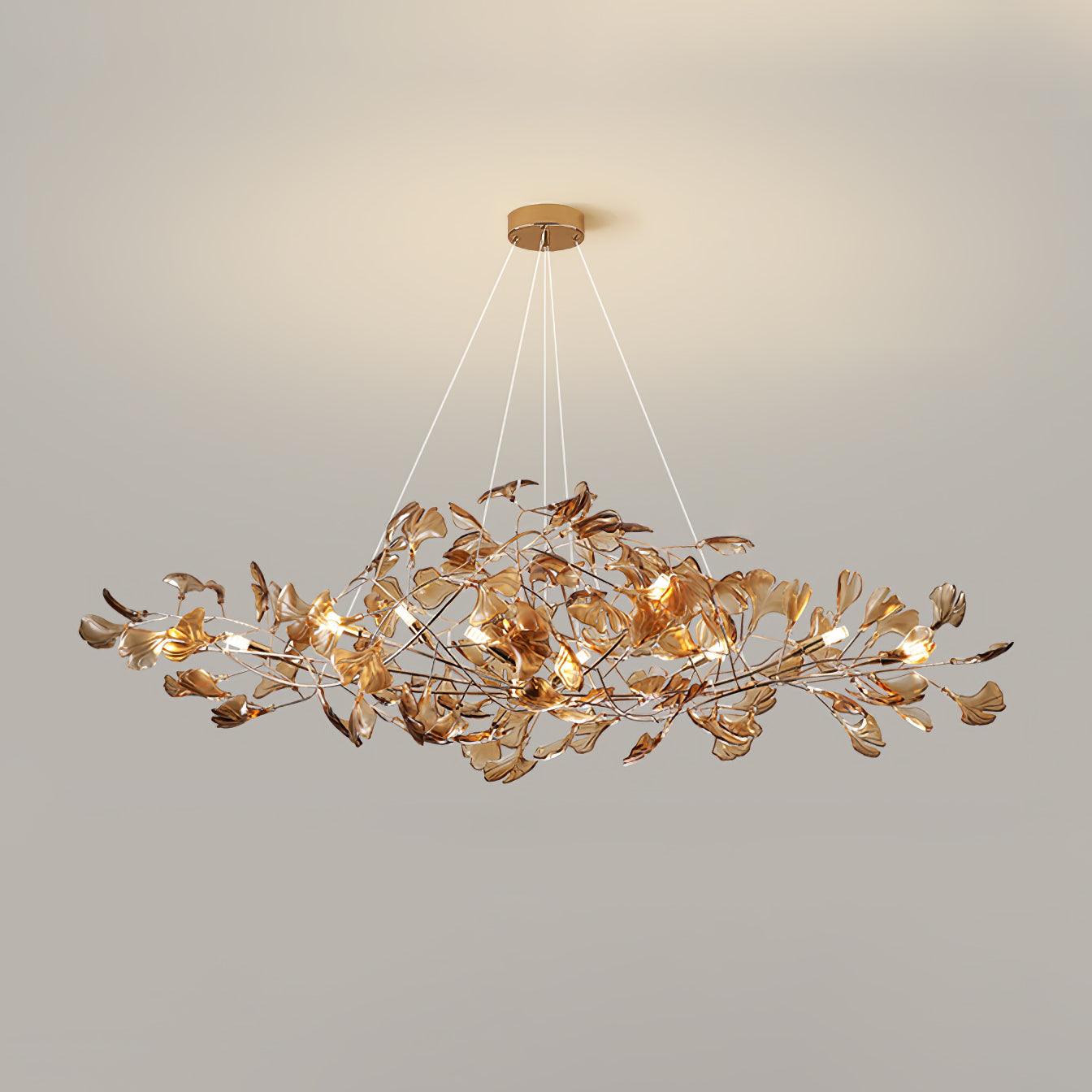 Ava Ginkgo Chandeliers - Lamp Copper