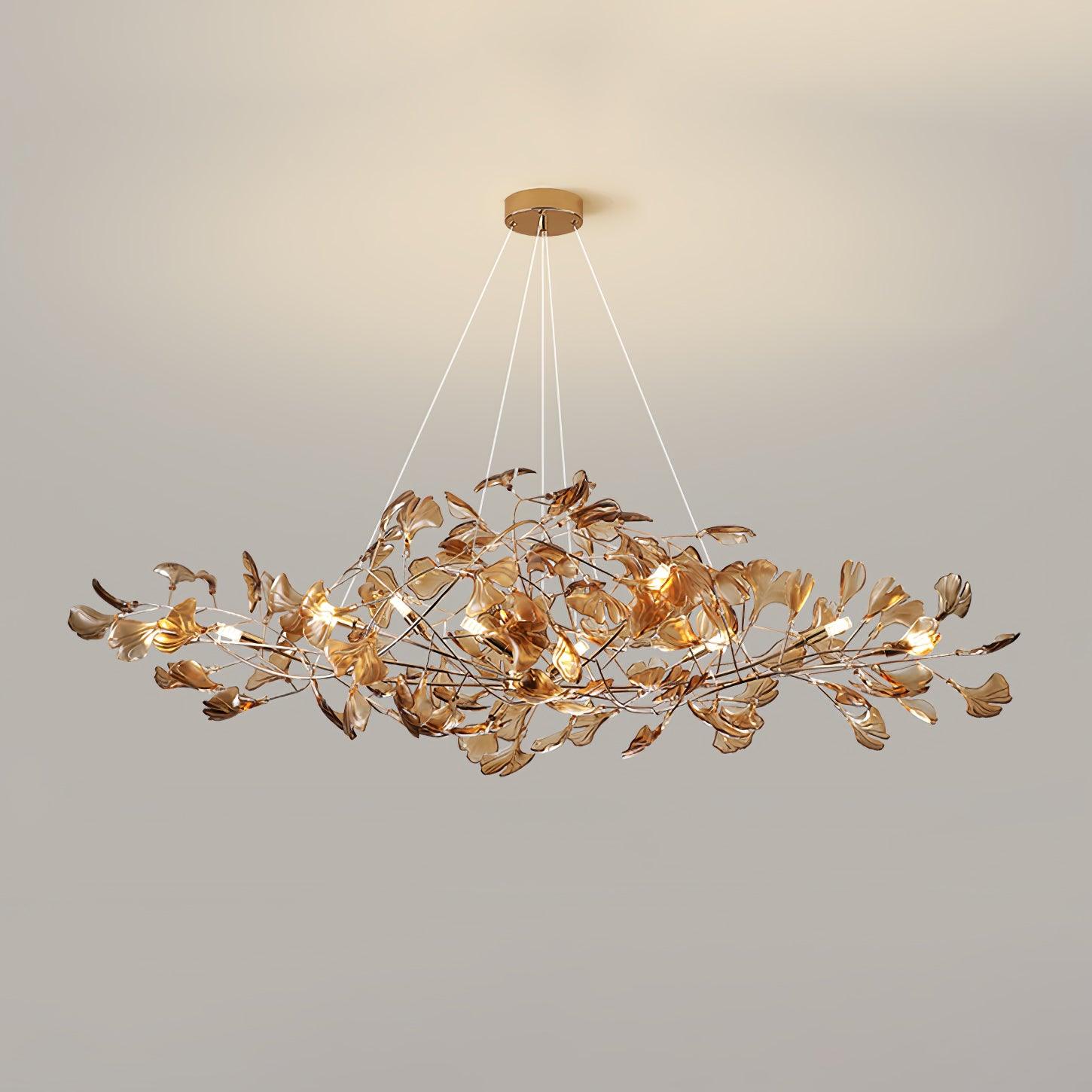 Ava Ginkgo Chandeliers - Lamp Copper