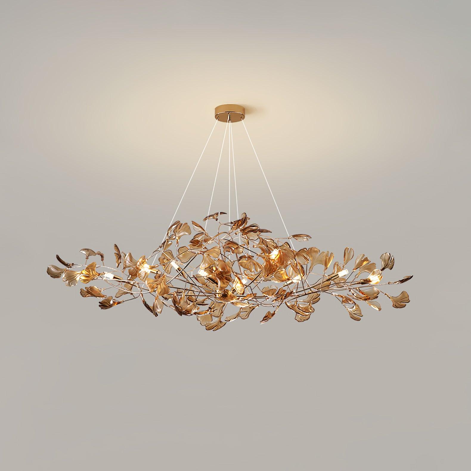 Ava Ginkgo Chandeliers - Lamp Copper