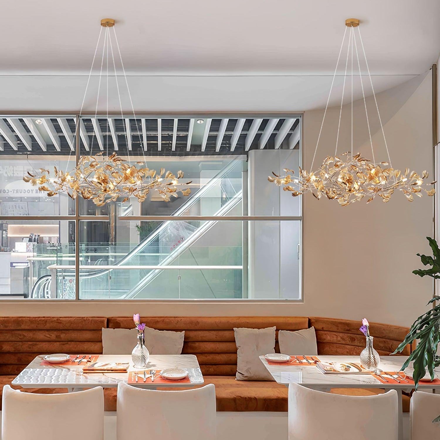 Ava Ginkgo Chandeliers - Lamp Copper