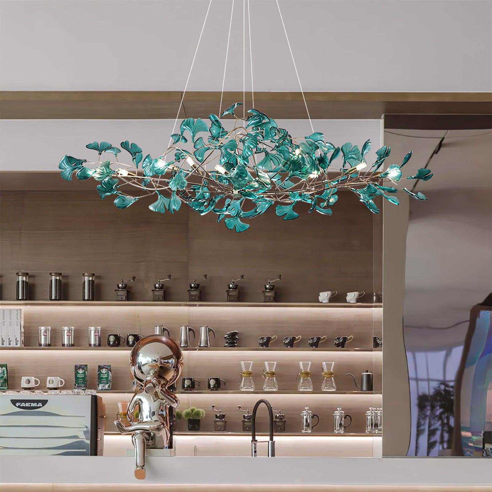Ava Ginkgo Chandeliers - Lamp Copper