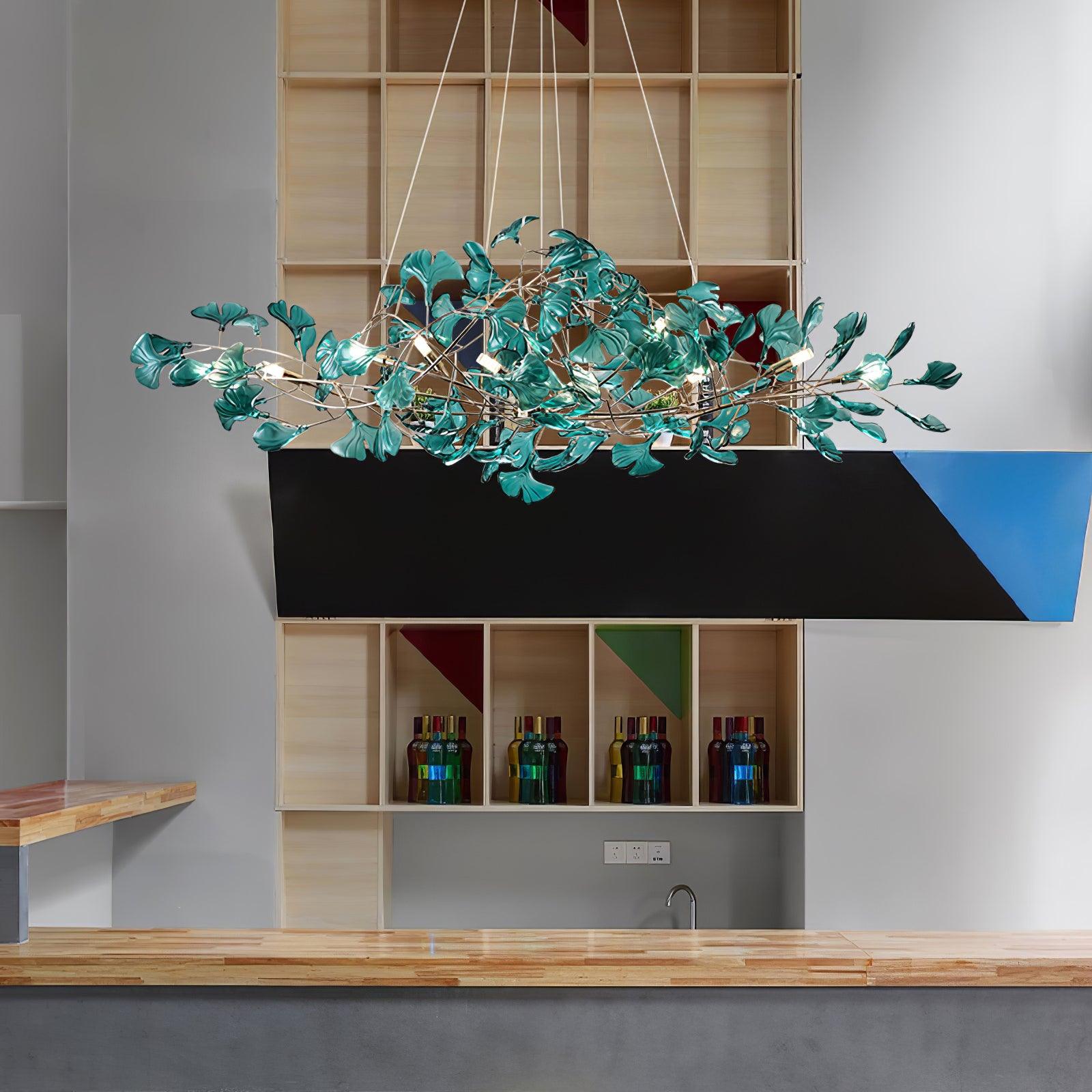 Ava Ginkgo Chandeliers - Lamp Copper